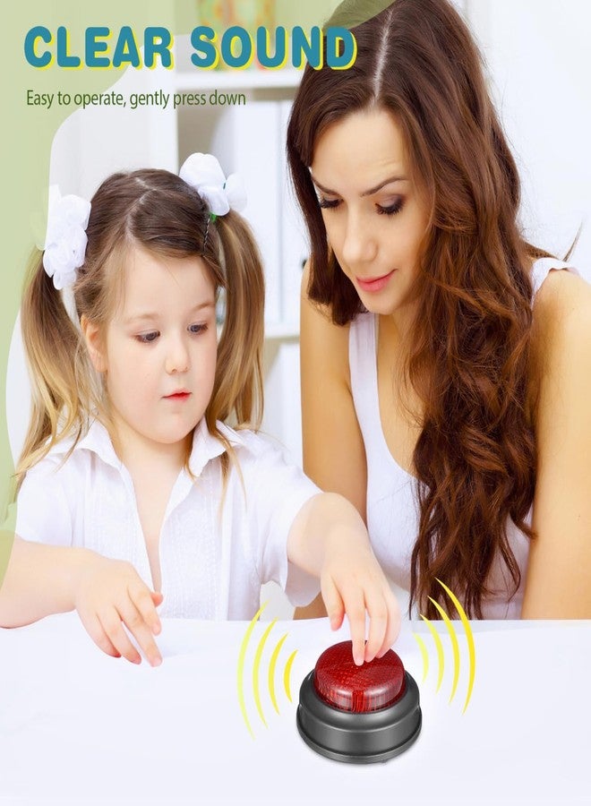 DEARMAMY Game Buzzer, Answer Buzzers for Game Show with Light Alarm Sound Show Button Box Party Contest Trivia Quiz for Kids Red - Image 3